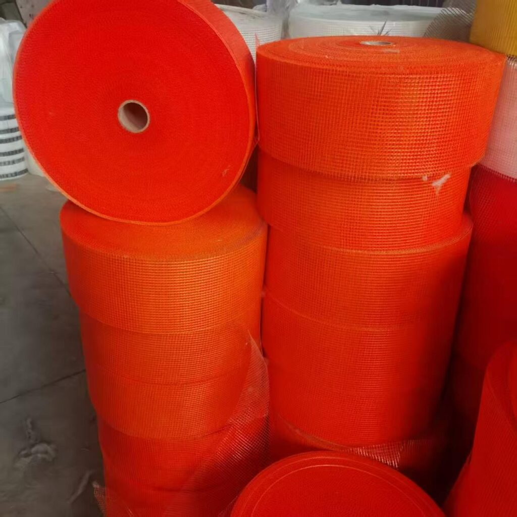 Red custom colored non-adhesive fiberglass mesh joint tape